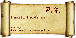 Panitz Heléna névjegykártya